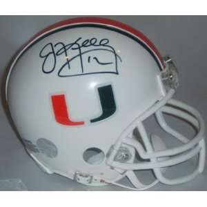  Signed Jim Kelly Mini Helmet   Miami Hurricanes Riddell 