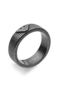 Emporio Armani Tarnished Stainless Steel Ring  