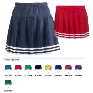   Pleated 5 Stripe Skirts 3 KELLY GREEN/WHITE GIRLS S