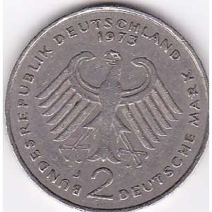   Germany 2 Mark Coin   Konrad Adenauer 1949 1969 