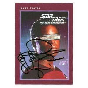 LeVar Burton Autographed Trading Card Star Trek Next Generation