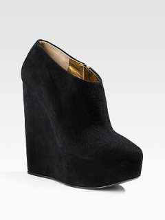 Dolce & Gabbana   Suede Platform Wedge Ankle Boots    