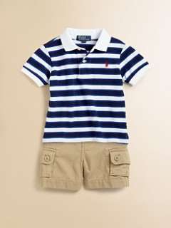   cotton polo shirt $ 27 50 infant s cotton twill cargo shorts $ 29 50