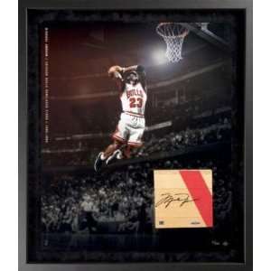 Michael Jordan Autographed Picture   w GU Floor 26x30 UDA 