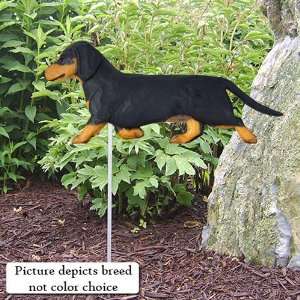    BROWN SMOOTH Dachshund Garden Stake by Michael Park