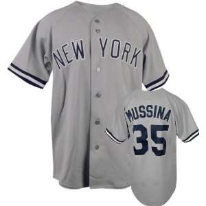 Mike Mussina Majestic MLB Road Grey Replica New York Yankees Jersey