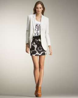 See by Chloe Pinstripe Boyfriend Blazer, Logo Print Tank & Printed 