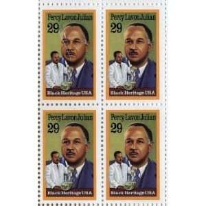 Percy Lavon Julian Black Heritage 4 x 29 cent US Postage Stamps Scot 