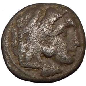 PHILIP III head ofAlexander III the GREAT 323BCGenuine Ancient Silver 