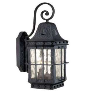 NEW 1 Light Colonial Med Outdoor Wall Lamp Lighting Fixture, Black 