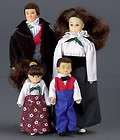 doll house MINI BRUNETTE VICTORIAN DOLL FAMILY PEOPLE F
