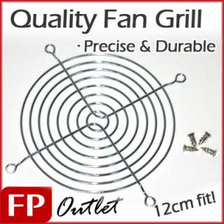 High Quality Metal Fan Grill for 12cm PC Case Fan (with screws x 4)