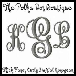 Thick Fancy Monogram 3 Initials, last name in the center OR you can 