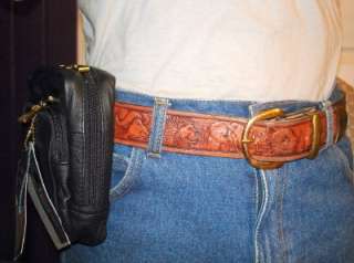 LEATHER GUN BELT HOLSTER FANNY PACK   4 to 5 1911  