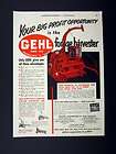   Co Clipper Grain Seed Bean Cleaner farm 1953 print Ad advertisement