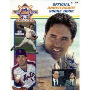   1986 New York Mets Autographed Program Ron Darling