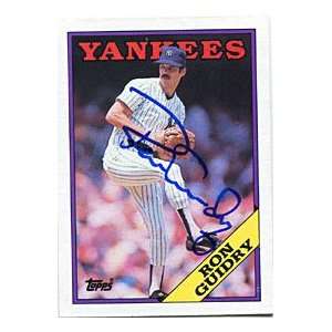 Ron Guidry Autographed/Signed 1988 Topps Card