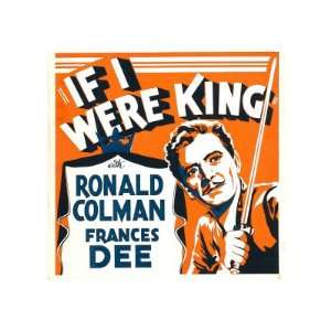  If I Were King, Ronald Colman on Window Card, 1938 Premium 