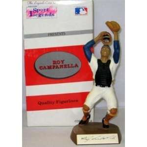 Roy Campanella Signed Salvino Dodgers Figurine Hof   MLB Figures