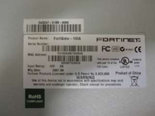 FORTINET Fortigate FG 100A VPN / Firewall  
