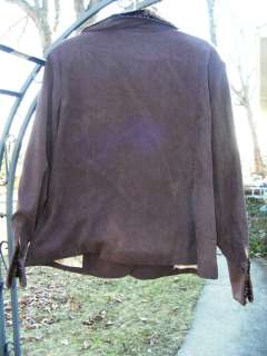 Susan Graver brown jacket & pants set womens 1X  
