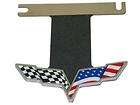 C6 Exhaust Plate American Flag Cutout Stainless Steel