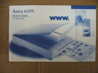 UMAX Astra 610S Flatbed Scanner w/ Accessories  