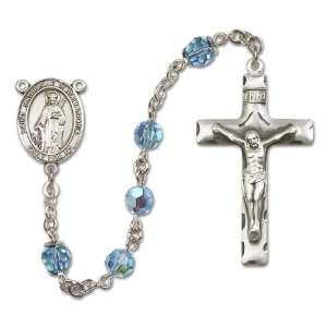  St. Catherine of Alexandria Aqua Rosary Jewelry
