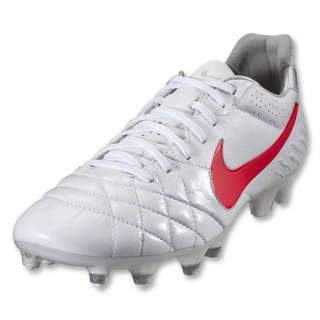 Nike Tiempo Legend IV FG Soccer Cleat WHITE/RED New Color  