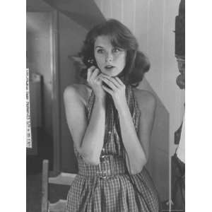  Actress Model Suzy Parker Telephoning in Apartment 