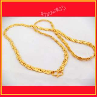   23K 24K THAI BAHT YELLOW GP 24 inch NECKLACE Jewelry Gold 26 G. No.35