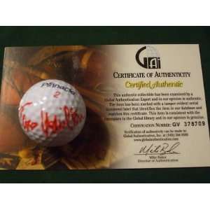  Todd Hamilton British Open PGA Gol Signed Golf Ball GAI 