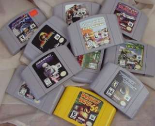   consideration is this lot of 11 vintage Nintendo 64 game cartridges