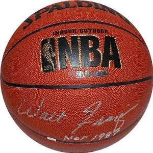 Walt Frazier Autographed Indoor/Outdoor Basketball with HOF 87 