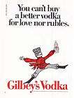 Original Print Ad 1968 GILBEYS You cant buy a better VODKA for love 