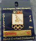 olympics la84 canoeing los angeles 1984 lapel hat pin returns
