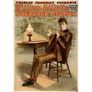  Theater Show William Gillette in Sherlock Holmes New Drama 