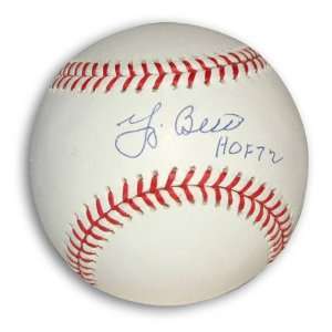 Yogi Berra New York Yankees Autographed Baseball with HOF 72 