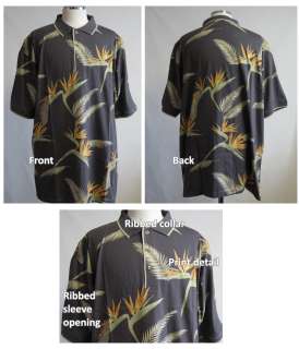 New Hawaiian golf polo shirts resortwear Gray M L XL  