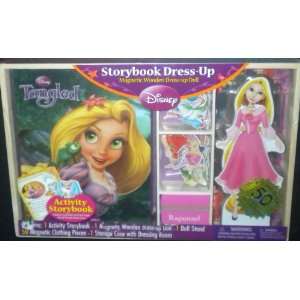  Disney Tangled Rapunzel Storybook Magnetic Dress Up Doll & Clothes 