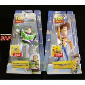 Disney Pixar Toy Story Woody & Buzz Figurines Set 7 2008 Collectible 