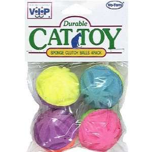  Vo Toys Sponge Clutch Balls 4 pack Cat Toy