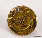 gulf oil company 10k gold diamond 10 year service pin