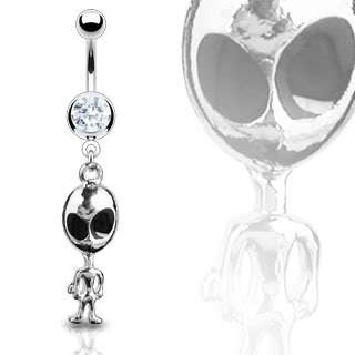   Aliens Dangle Gothic Punk Navel Ring Ancient Halloween Style  