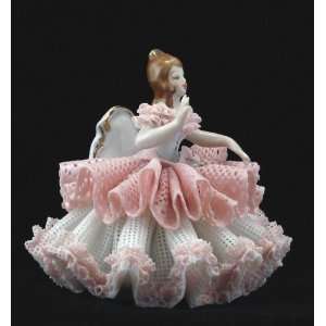  German Dresden Lace Set of Two Figurines