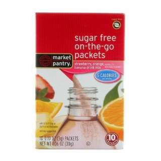Market Pantry Sugar Free Strawberry Orange Banana Drink Mix Packets 10 
