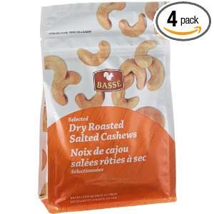 Basse Selected Dry Roasted Salted Cashews , 9.70 Ounce Bags (Pack of 4 
