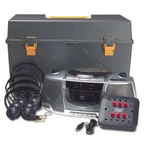   Six Station Listening Center Gray 110/220V Dual Voltage Electronics