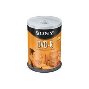  Sony 100 Pack 8x DVD R Media, 120 Minute / 4.7GB, Spindle 
