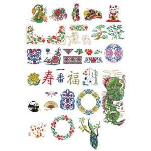  Asia Embroidery Designs on a Brother Embroidery Card SA356 